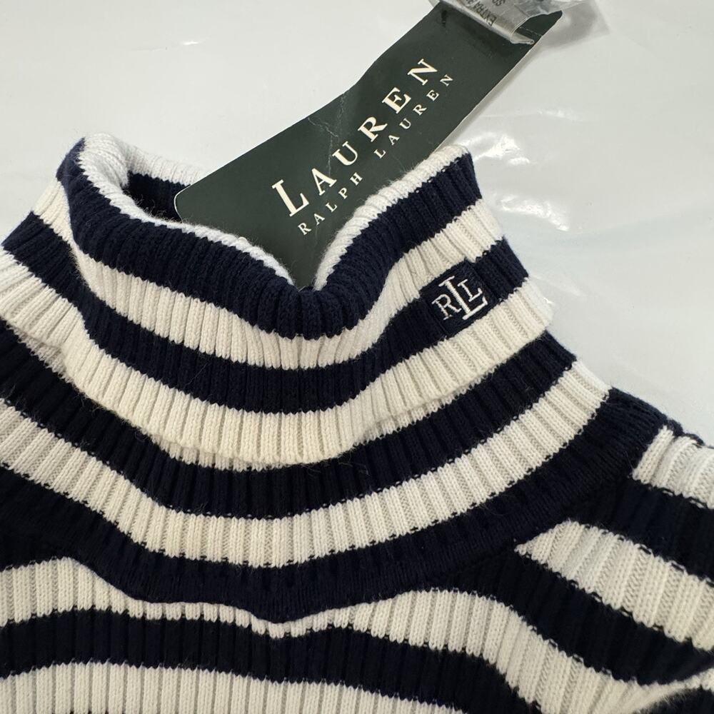 LAUREN RALPH LAUREN New With Tags NAVY STRIPES 100% COTTON SIZE XL